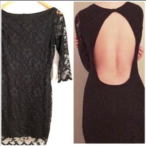 Ali & Kris Sexy LBD Lace Backless Dress Sz M